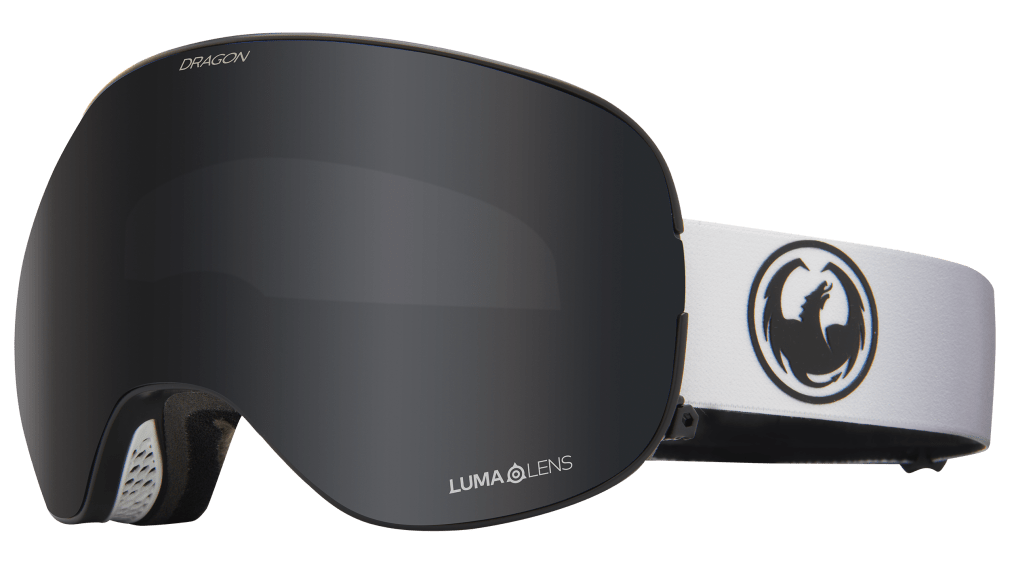 Details about   Dragon Ski Goggles X2 28631-100 White Lumalens Pink Ionized & Spare Dark Smoke 