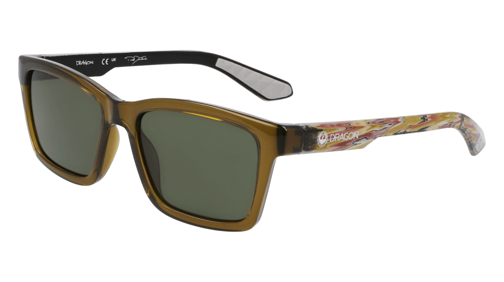 DRAGON HISS カーキ サングラス ゴーグル ケース付き DR THORN ATH LL